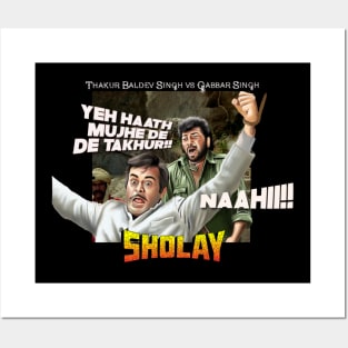 SHOLAY takhur vs gabbar Posters and Art